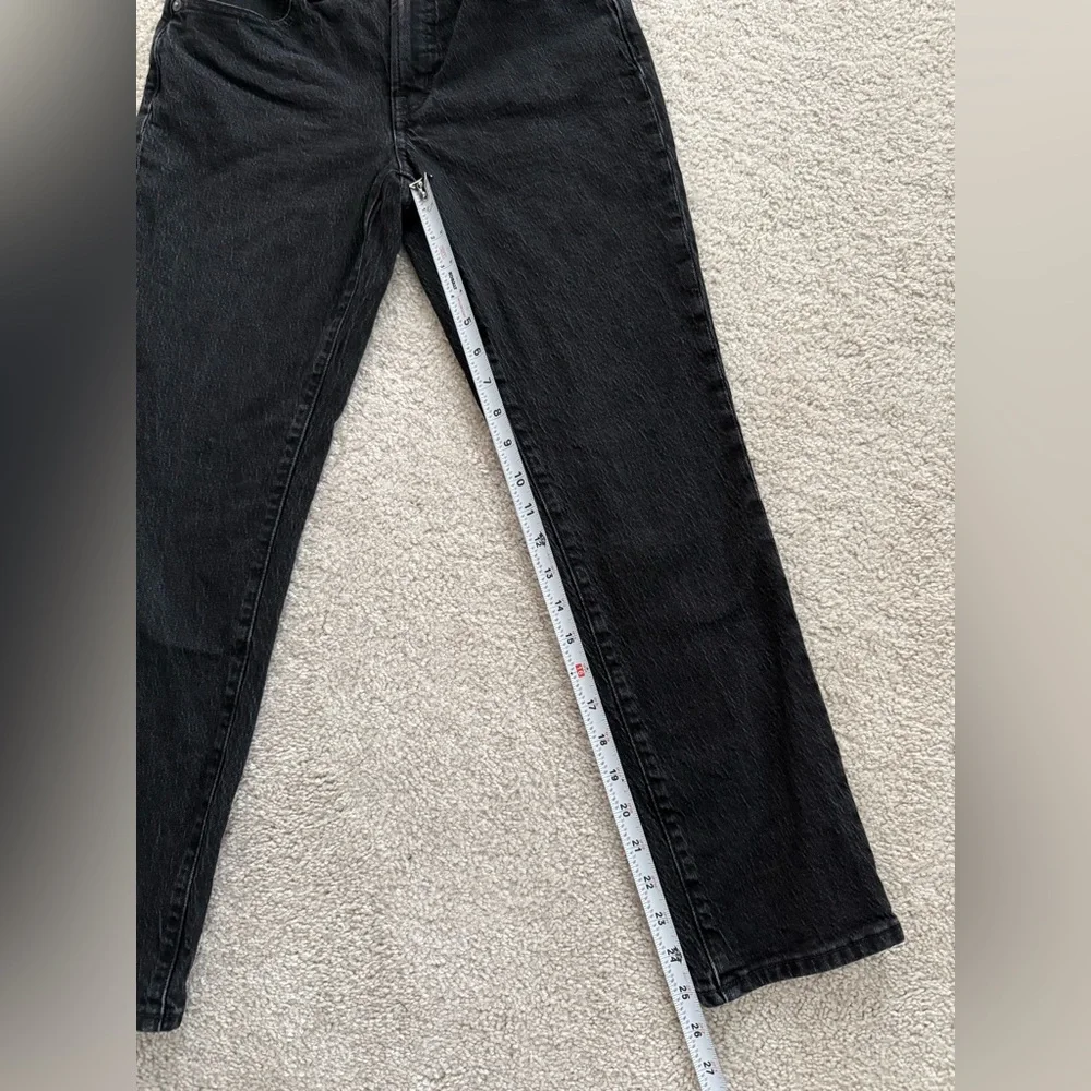 Madewell Women's Black Mid-Rise Straight Leg Jeans